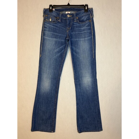 True Religion Becky Bootcut Jean Women Sz 27 Flap Poc Stretch Y21K - Picture 2 of 13